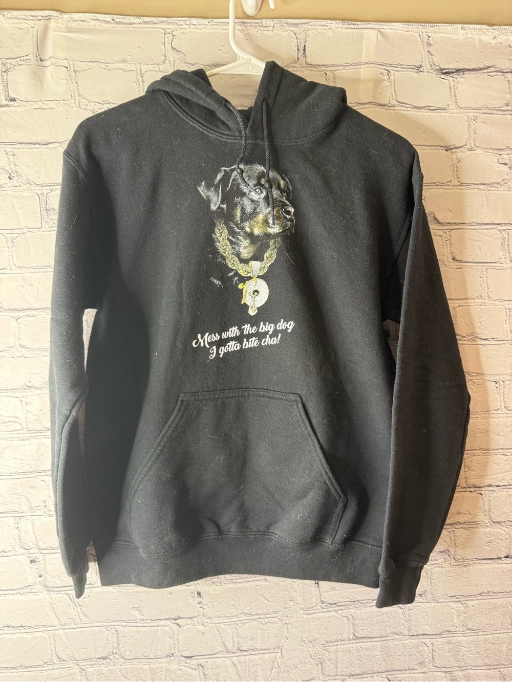 Jay Z reasonable doubt Black Graphic Hoodie - 'Mess with the Big Dog' Pullover